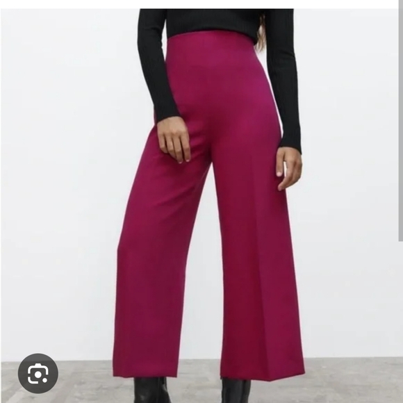 Zara culottes dark fuchsia size S - Picture 1 of 3